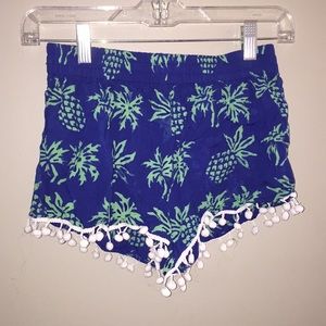 Pineapple Pom Pom Shorts